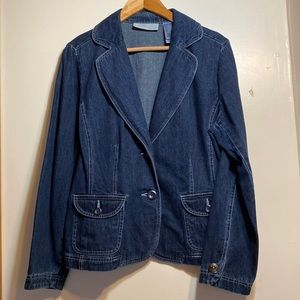 A Liz Claiborne Company Denim Blazer Jean jacket Size XL